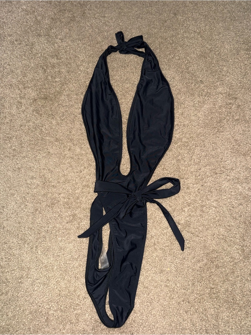 Black Halter One-Piece Swimsuit